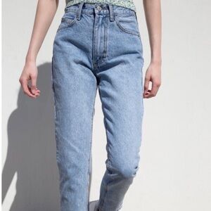 Wrangler 80s‎ Vintage High Rise Boyfriend Straight Leg Light Wash Blue Jeans 30